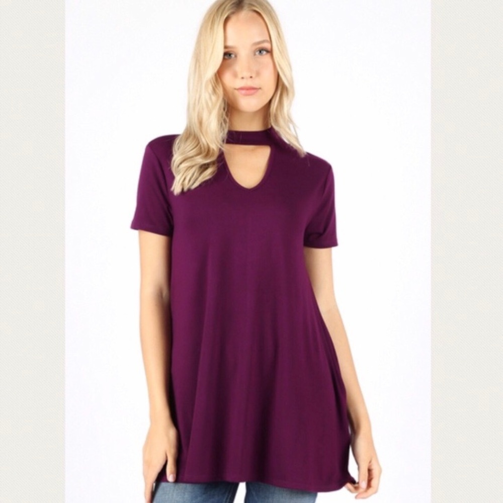 Zenana Choker Neck Top